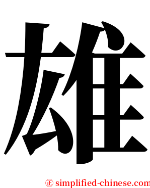 雄 serif font