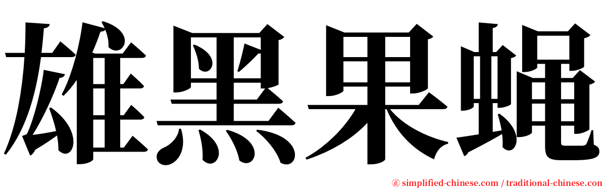 雄黑果蝇 serif font