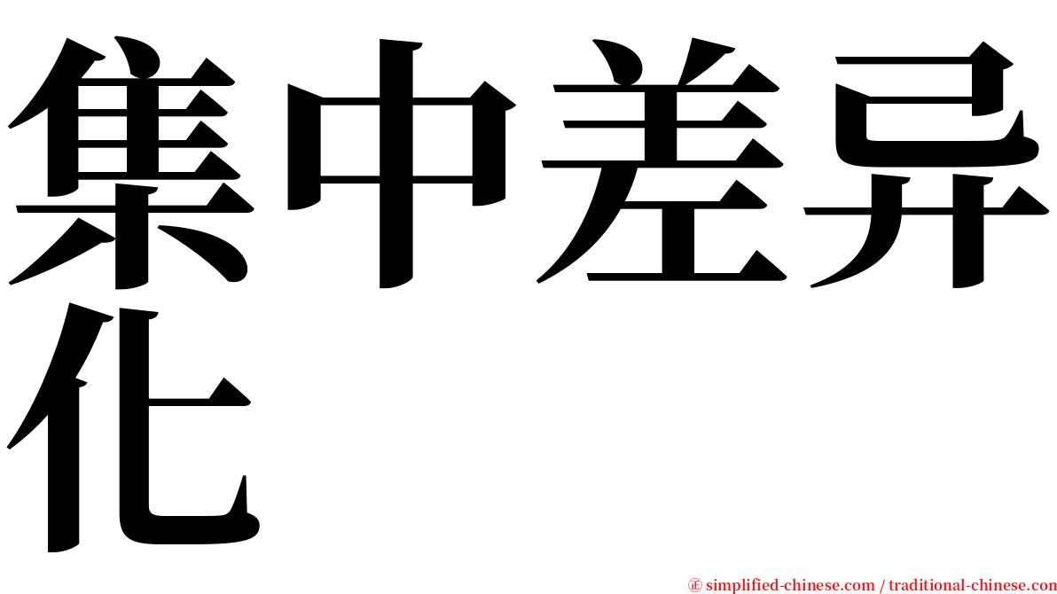 集中差异化 serif font