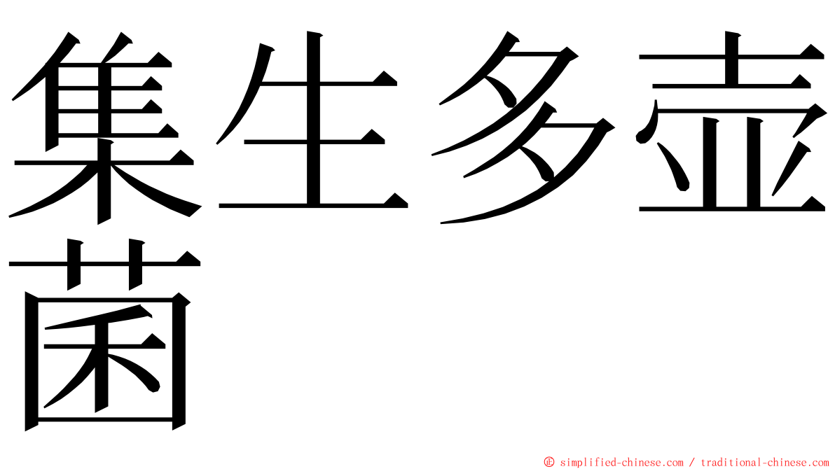 集生多壶菌 ming font