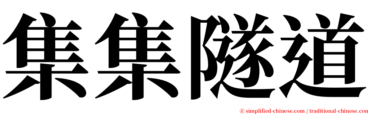 集集隧道 serif font