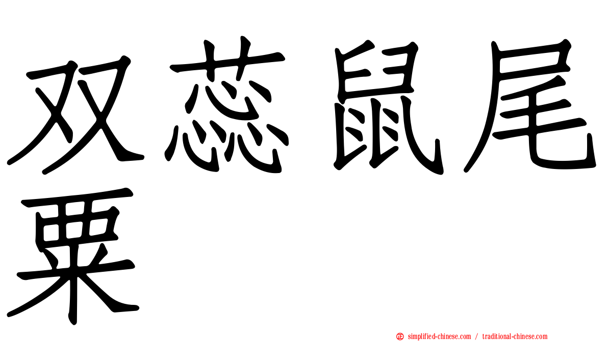 双蕊鼠尾粟