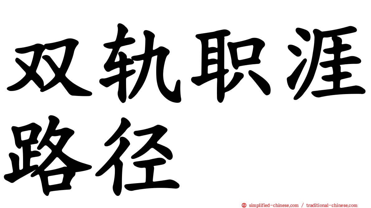 双轨职涯路径