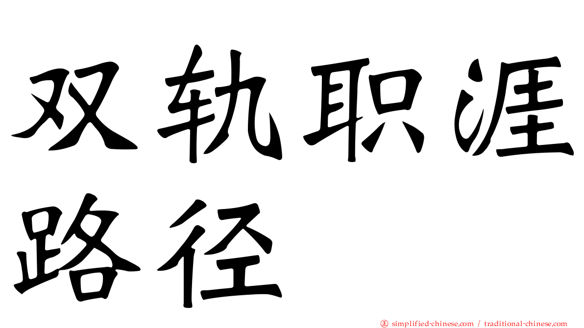 双轨职涯路径