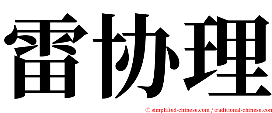 雷协理 serif font