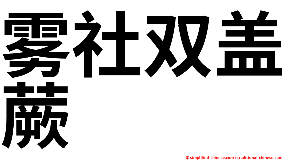雾社双盖蕨