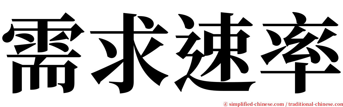 需求速率 serif font