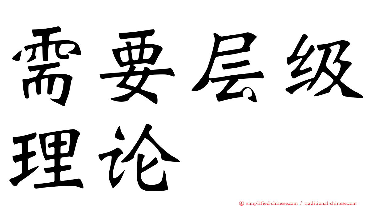 需要层级理论