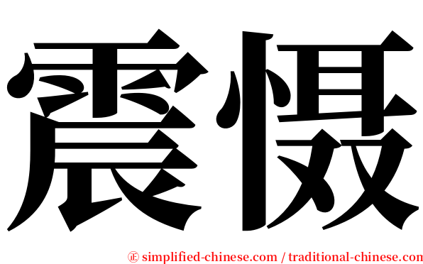 震慑 serif font