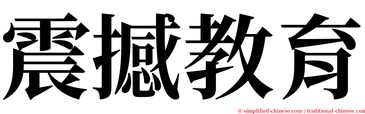 震撼教育 serif font