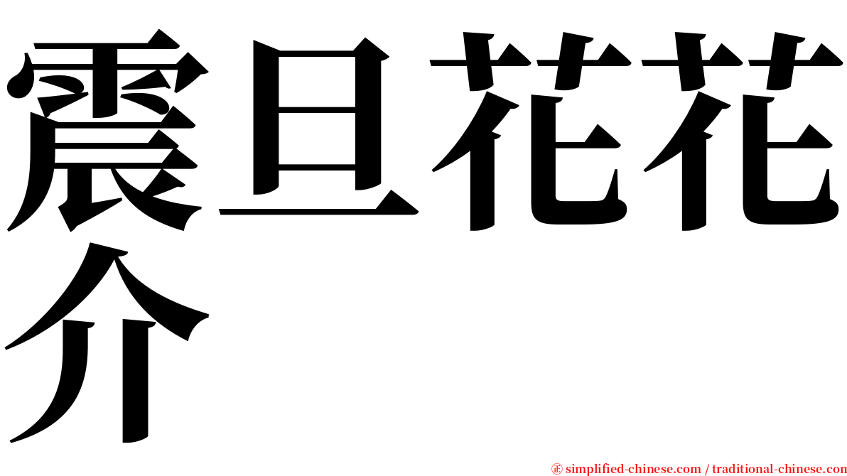 震旦花花介 serif font