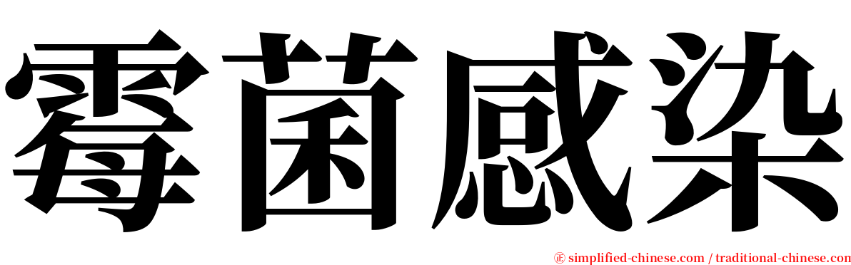 霉菌感染 serif font