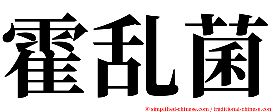 霍乱菌 serif font