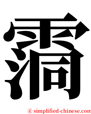 霘 serif font