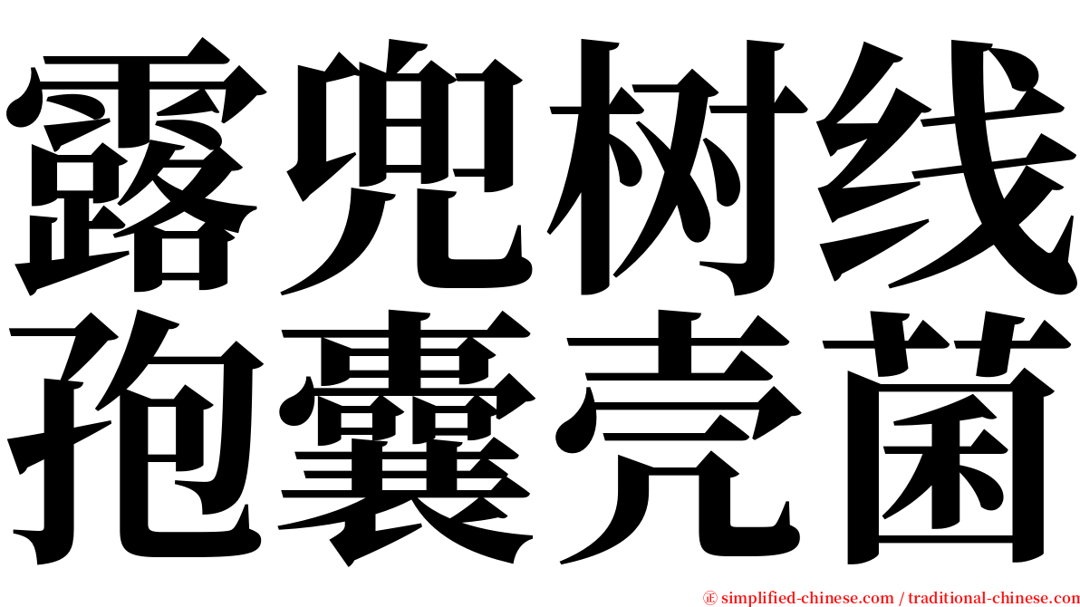 露兜树线孢囊壳菌 serif font