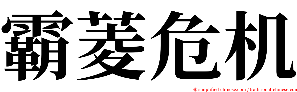 霸菱危机 serif font