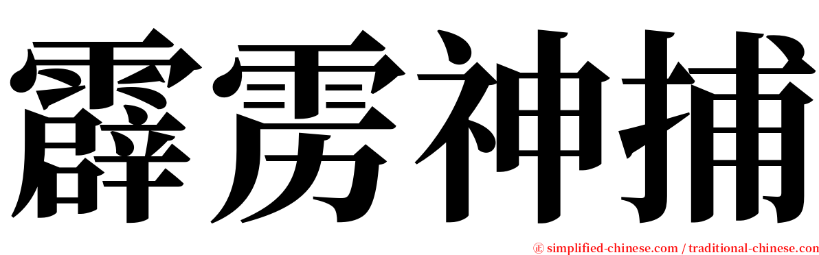 霹雳神捕 serif font