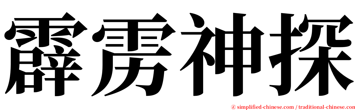 霹雳神探 serif font