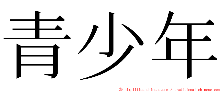 青少年 ming font