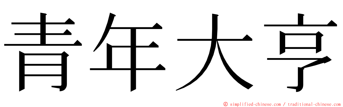 青年大亨 ming font