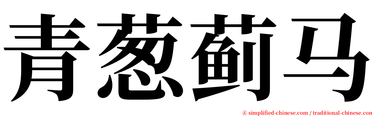 青葱蓟马 serif font