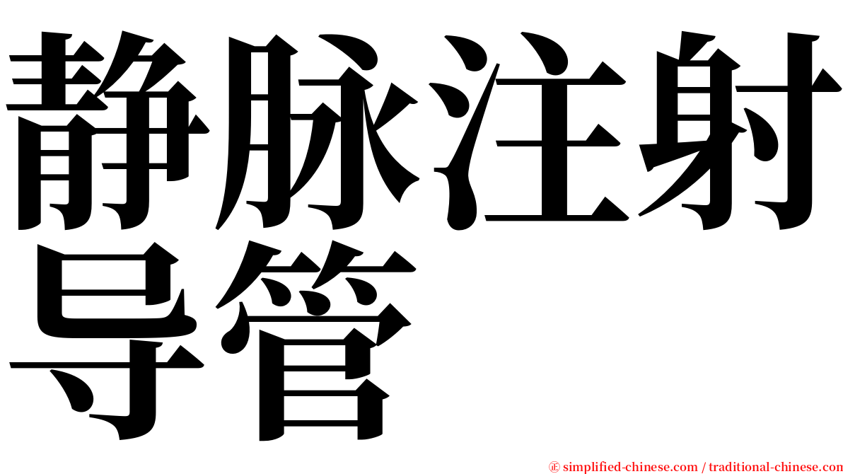 静脉注射导管 serif font