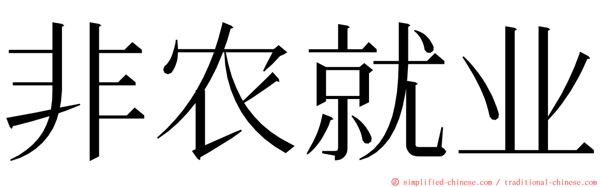 非农就业 ming font