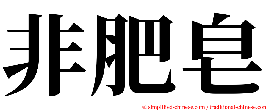 非肥皂 serif font