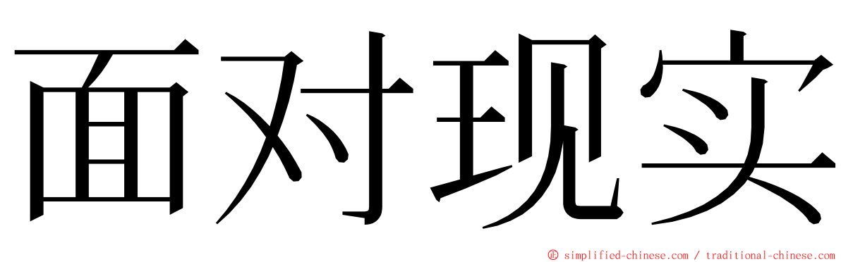 面对现实 ming font