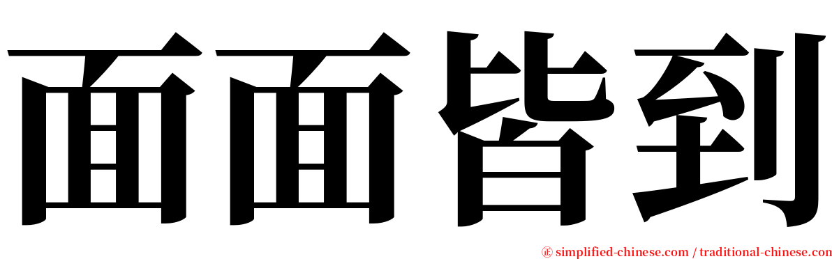 面面皆到 serif font