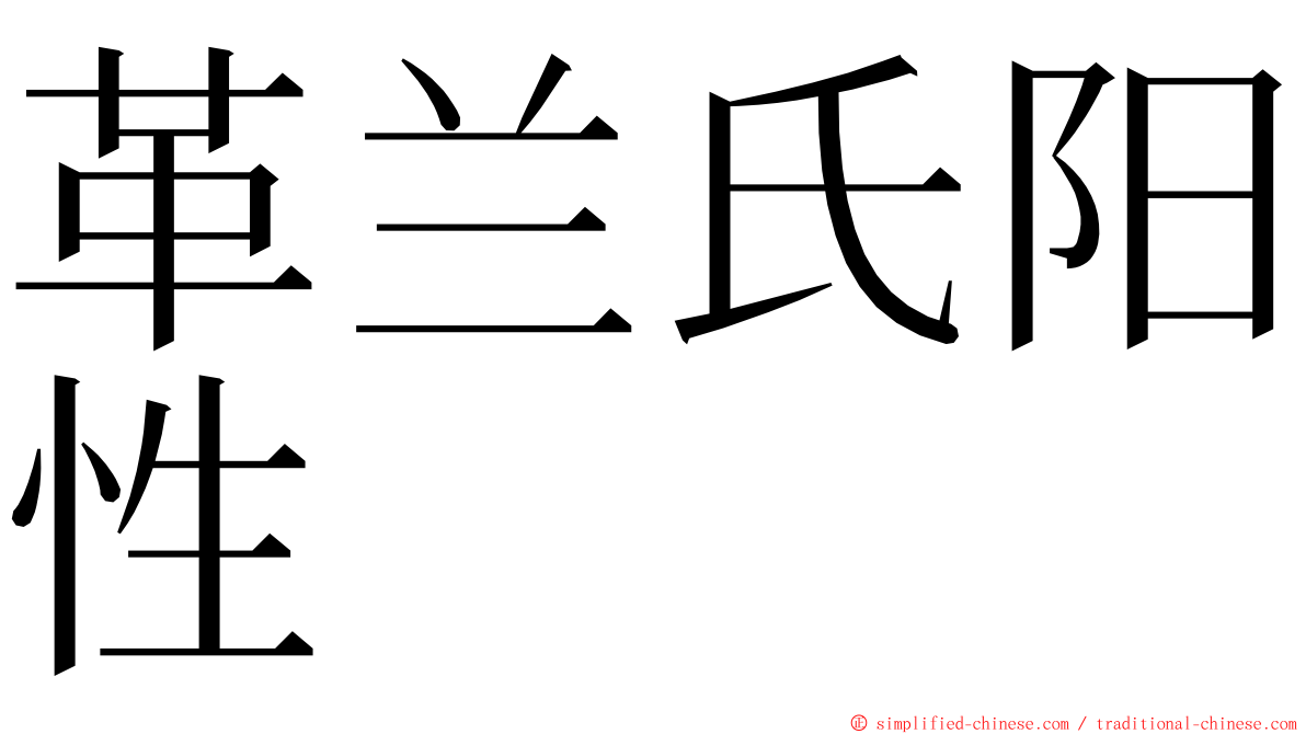 革兰氏阳性 ming font