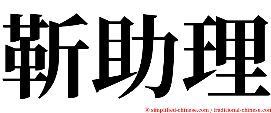 靳助理 serif font