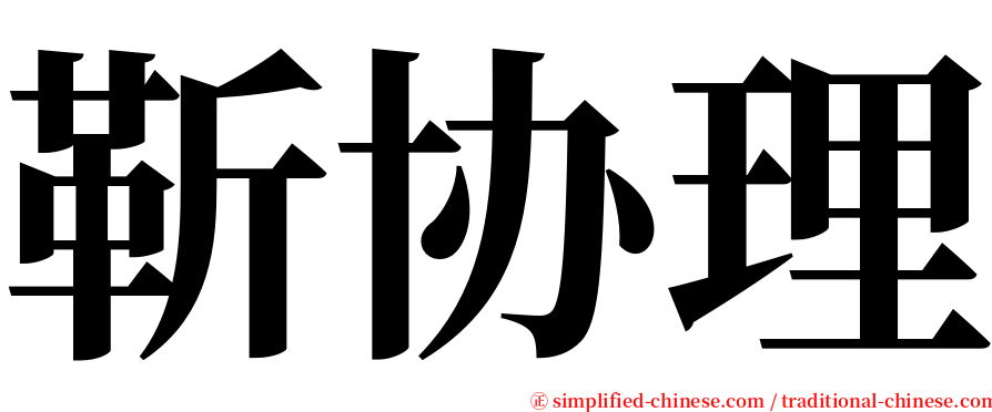 靳协理 serif font