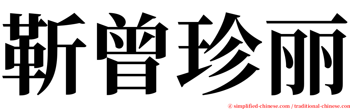 靳曾珍丽 serif font