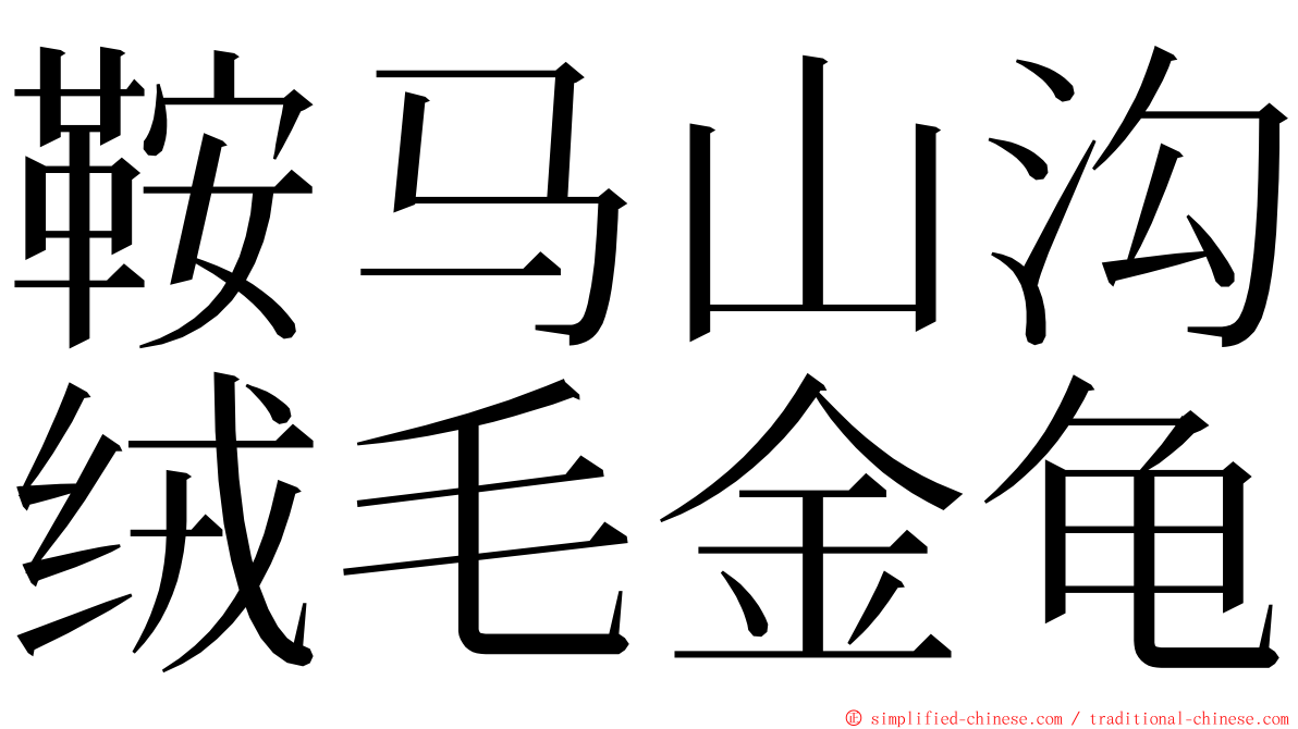 鞍马山沟绒毛金龟 ming font