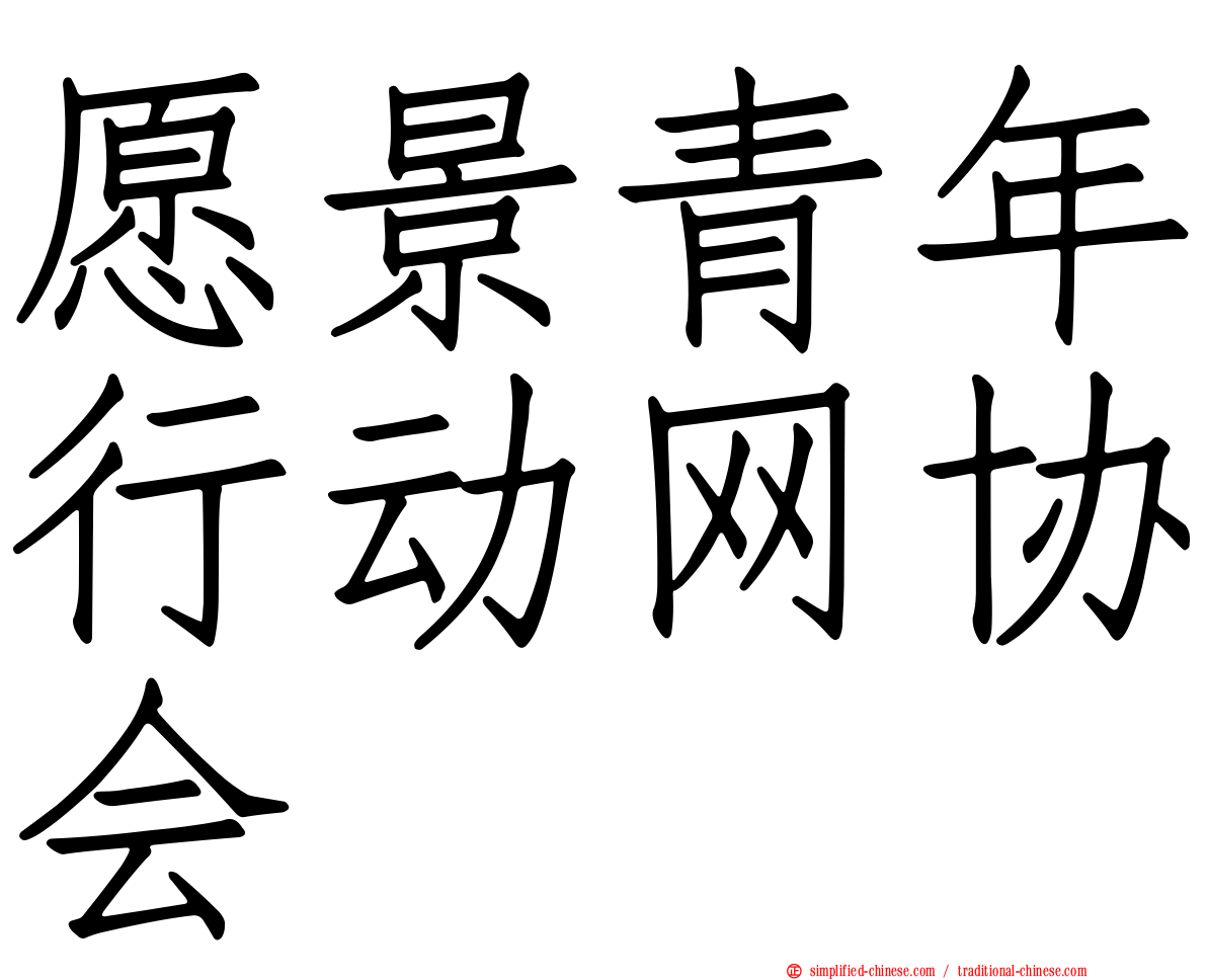 愿景青年行动网协会