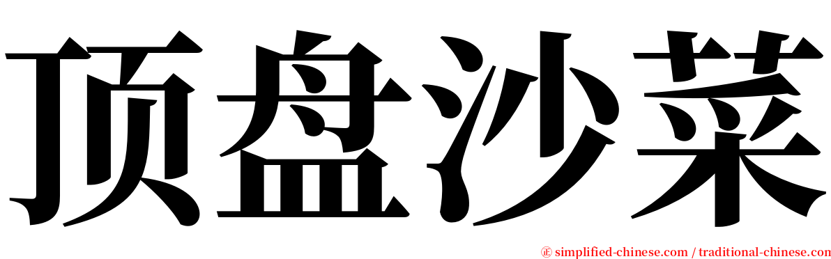 顶盘沙菜 serif font