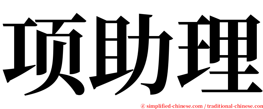 项助理 serif font