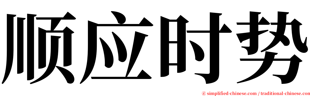 顺应时势 serif font