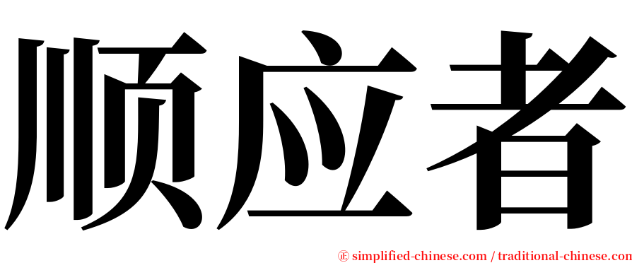 顺应者 serif font