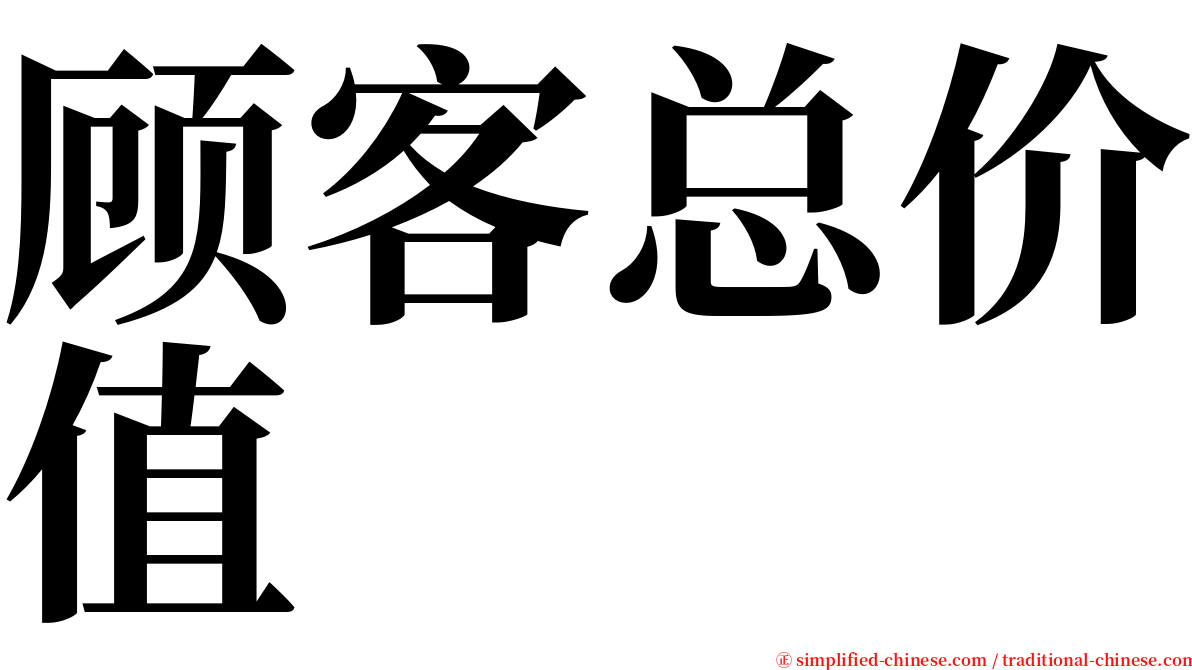 顾客总价值 serif font