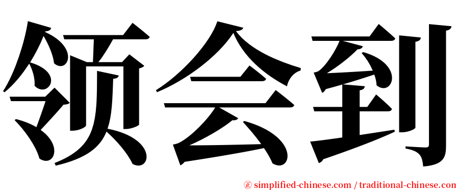 领会到 serif font