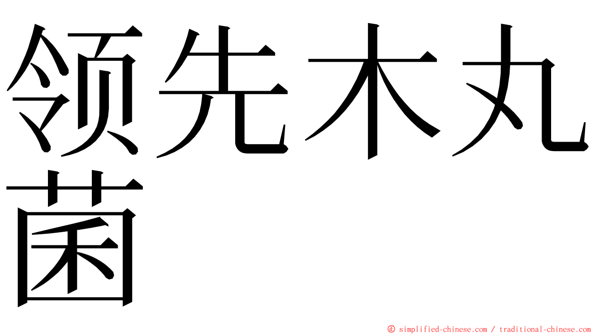 领先木丸菌 ming font