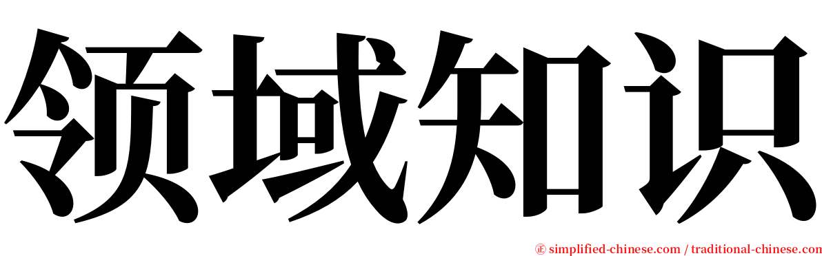 领域知识 serif font