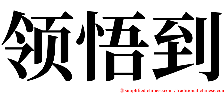 领悟到 serif font