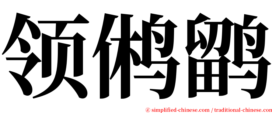 领鸺鹠 serif font