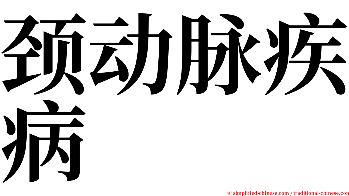 颈动脉疾病 serif font