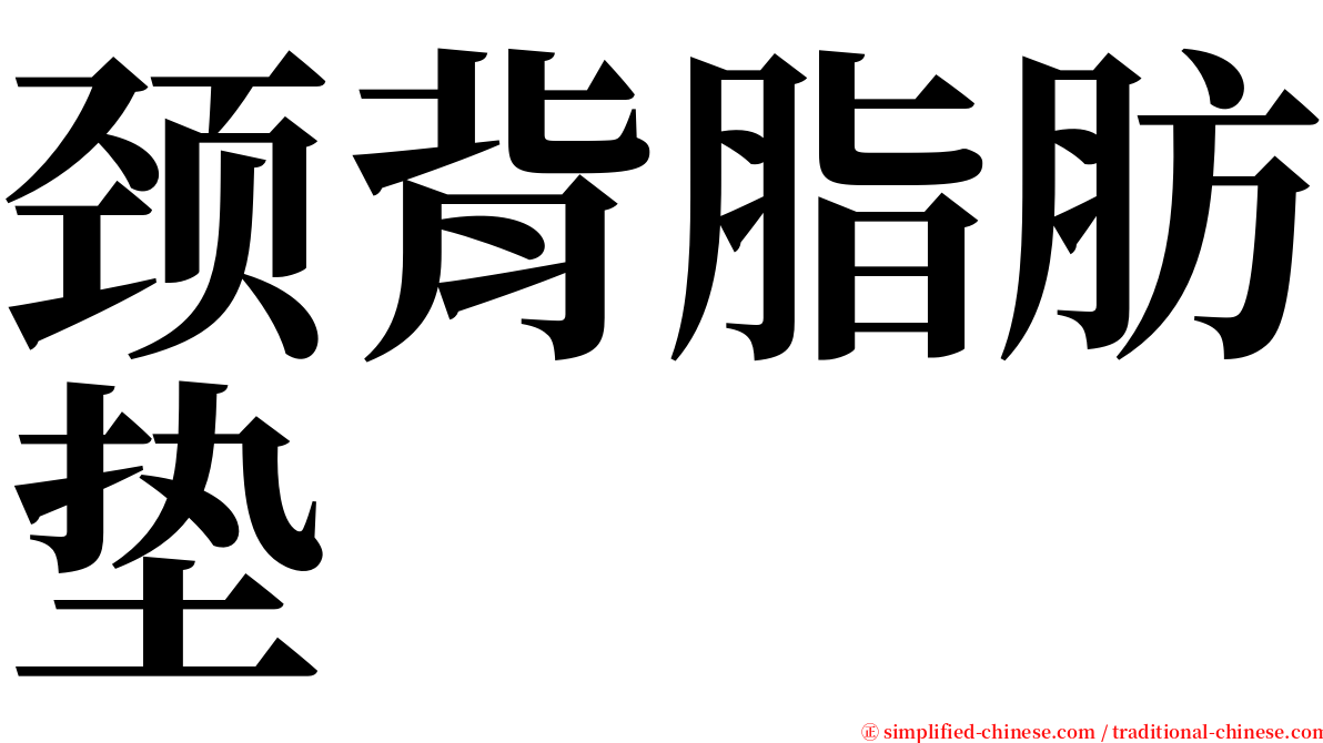 颈背脂肪垫 serif font