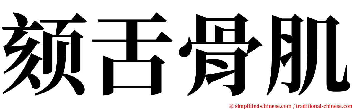 颏舌骨肌 serif font