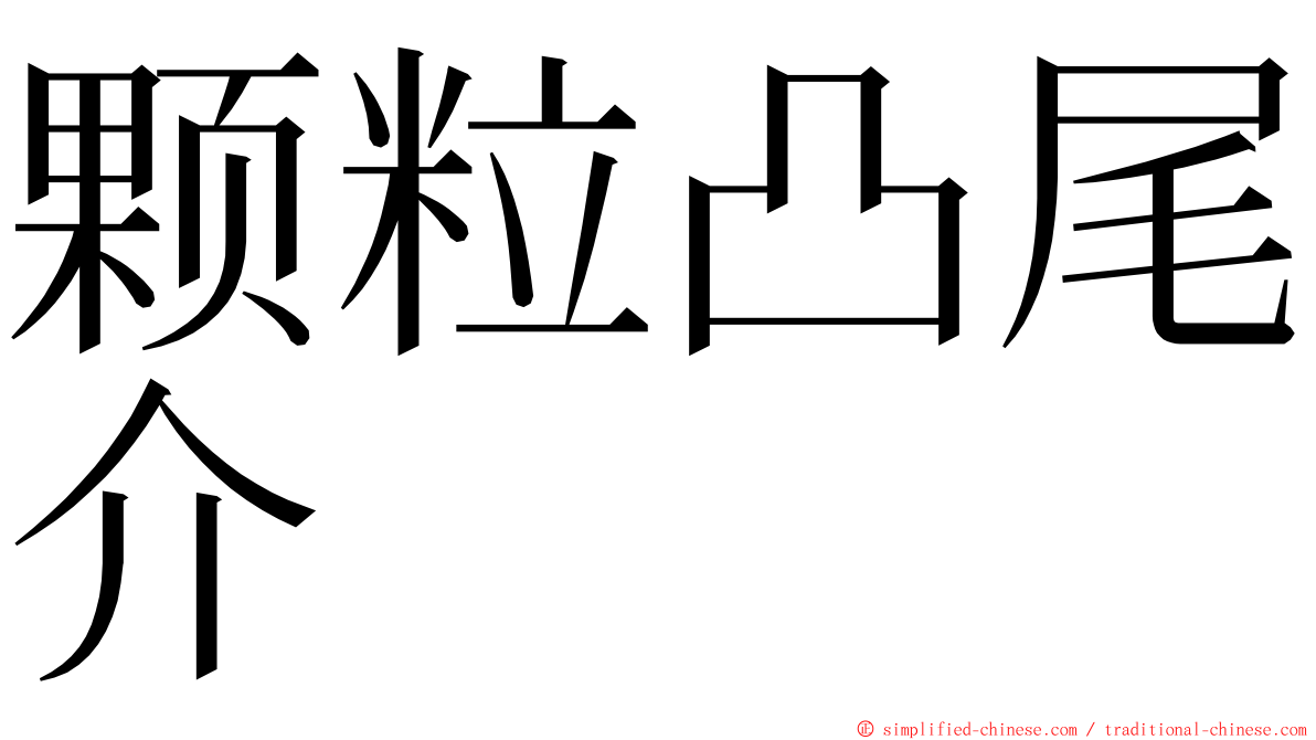 颗粒凸尾介 ming font